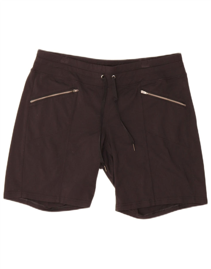 ATHLETA Womens Sport Shorts UK 14 Large  Black Nylon
