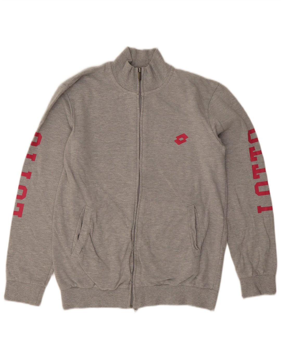 Lotto Dame grafisk træningsdragt Topjakke UK 14 Medium Grey Flecked Bomuld
