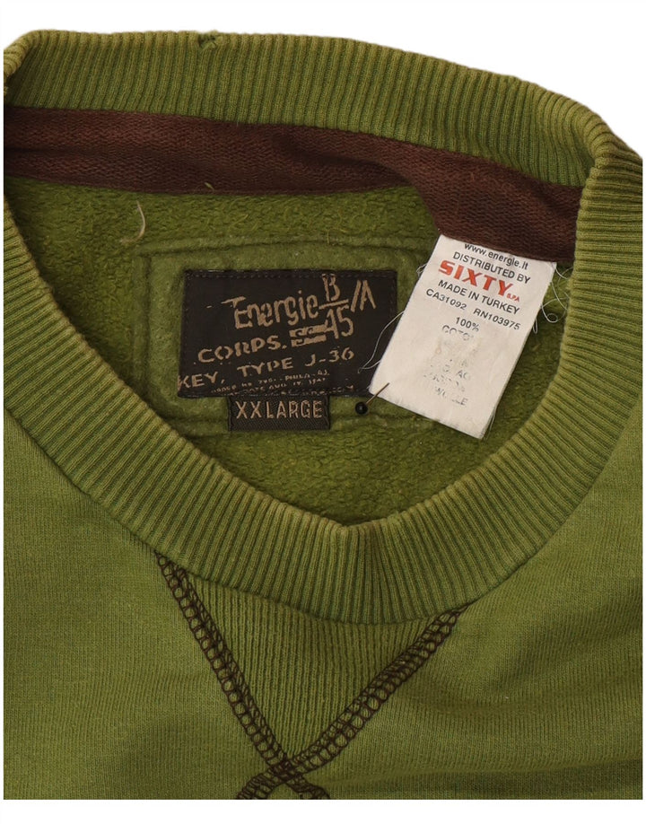Energie Herre Sweatshirt Jumper 2XL Grøn Bomuld