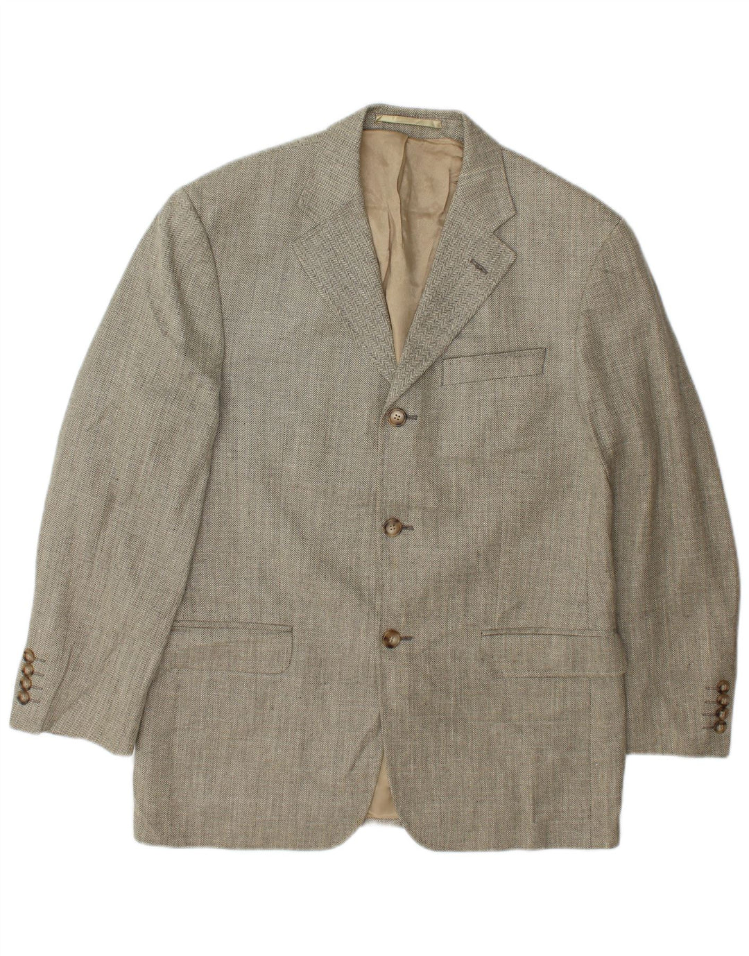 Marks & Spencer Herre Blazer Jacket UK 38 Medium Beige Sildebensuld