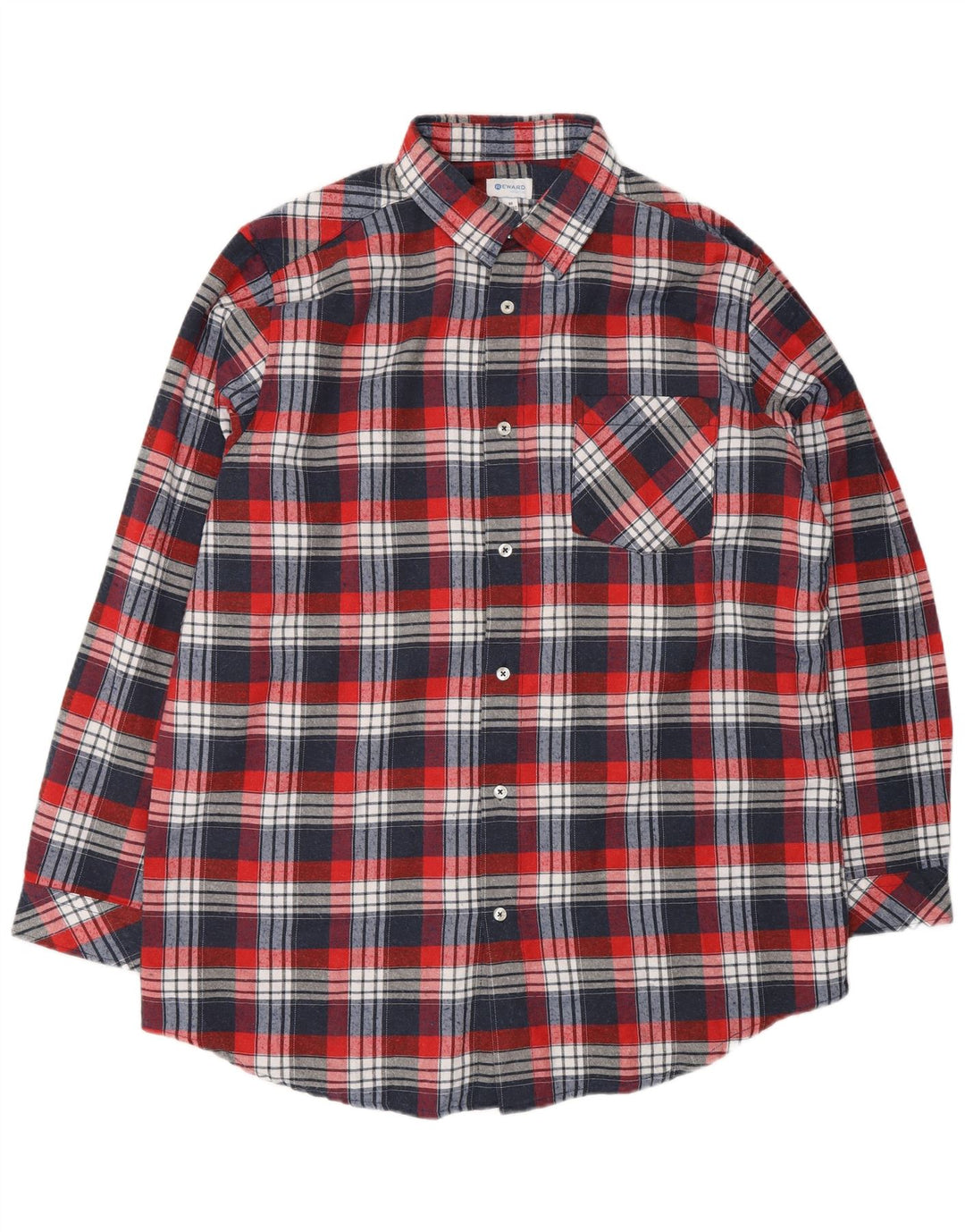 REWARD Flanelskjorte til mænd UK 39/40 Medium rød ternet bomuld