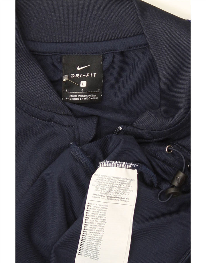 Nike Herre Dri Fit træningsdragt Topjakke Stor Marineblå Polyester Sports