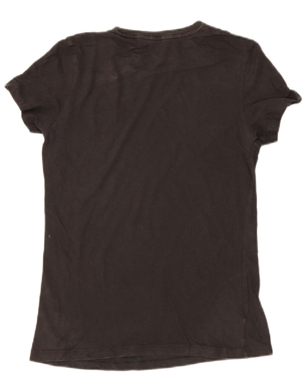 Puma T-Shirt Top UK 10 Lille Sort