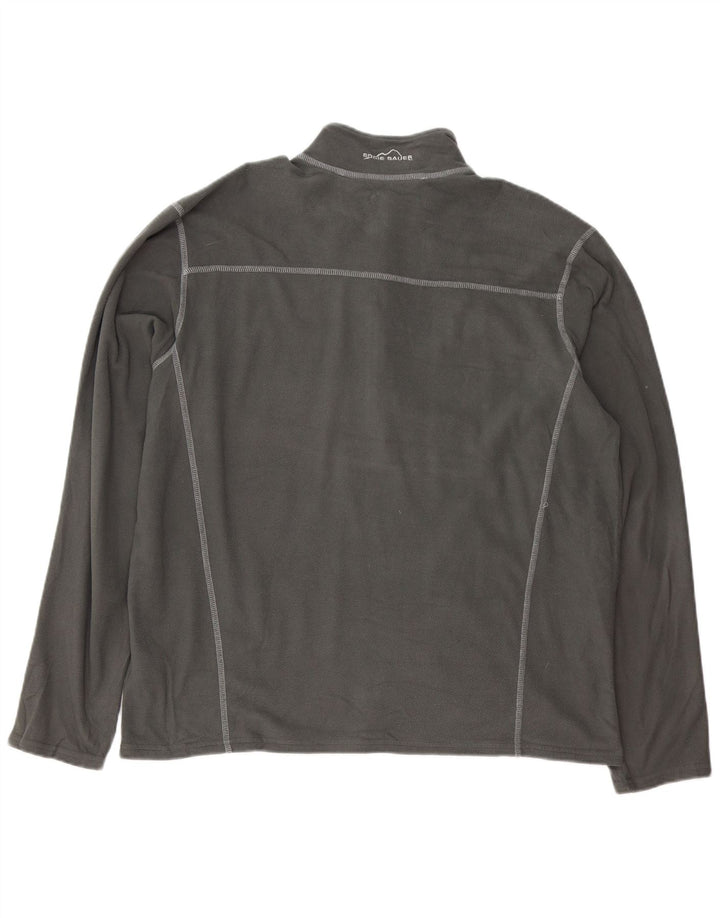 Eddie Bauer Fleece Jumper med lynlås til mænd XL Grå Polyester