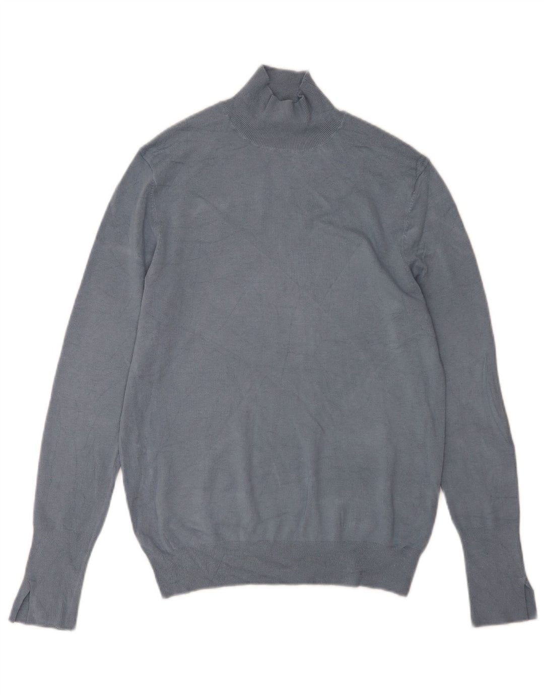 Zara Dame Turtle Neck Jumper Sweater UK 18 XL Blå