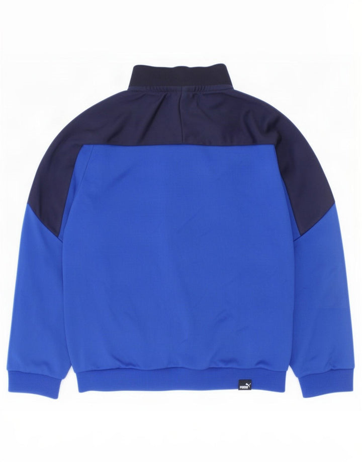 Puma Boys Grafisk træningsdragt Topjakke 2-3 år Blå Colourblock Polyester