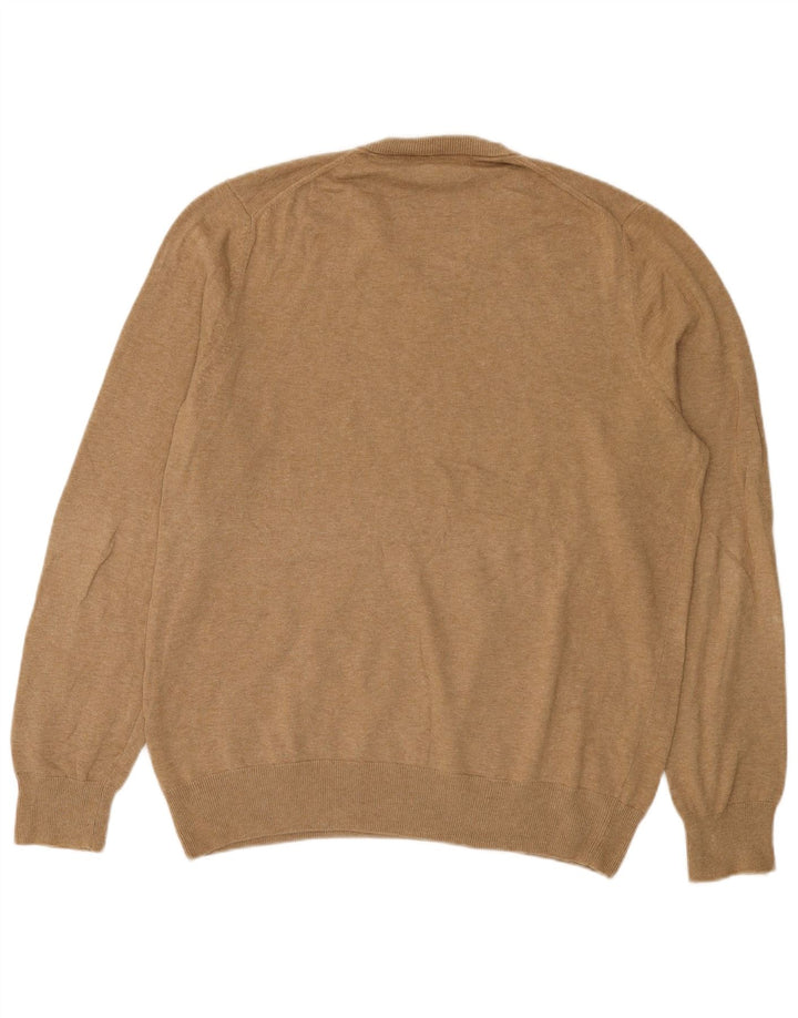 Marks & Spencer Herre V-hals sweater Stor brun bomuld