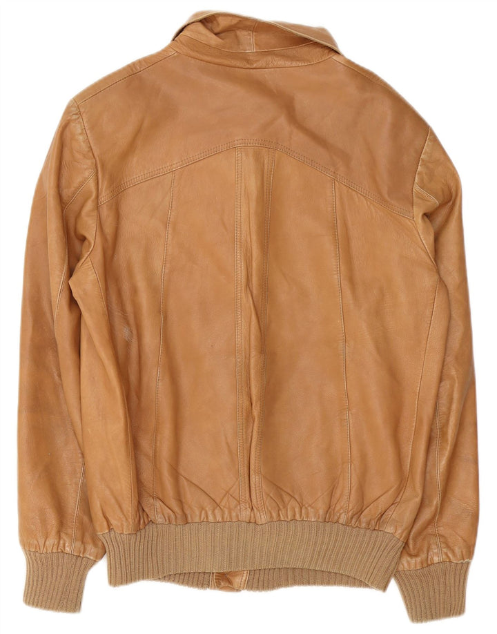Vintage herre læderjakke IT 54 2XL Brun