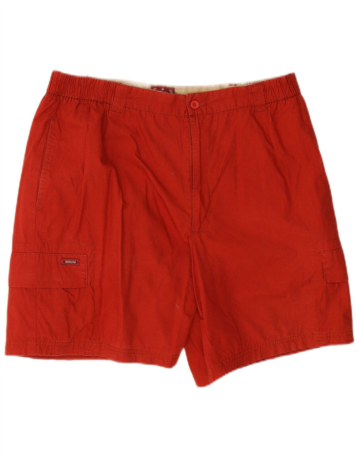 Brugi Herre Cargo Shorts XL W38 Rød Bomuld