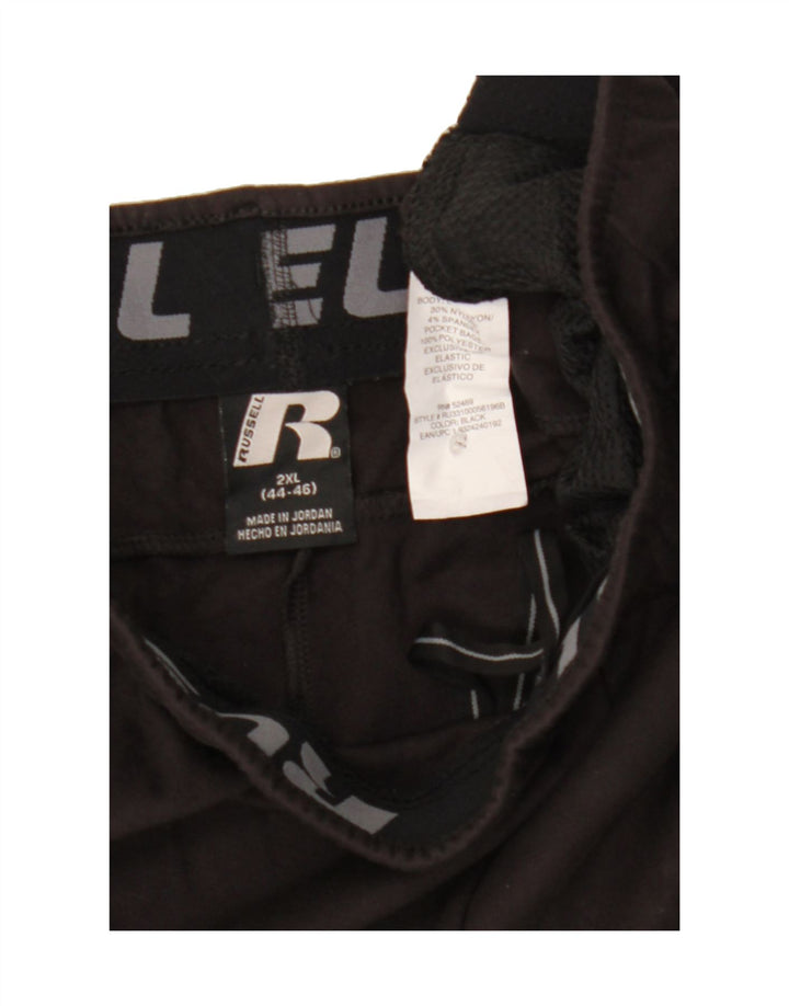 RUSSELL ATHLETIC Mens Tracksuit Trousers 2XL  Black Rayon Vintage Russell Athletic and Second-Hand Russell Athletic from Messina Hembry 