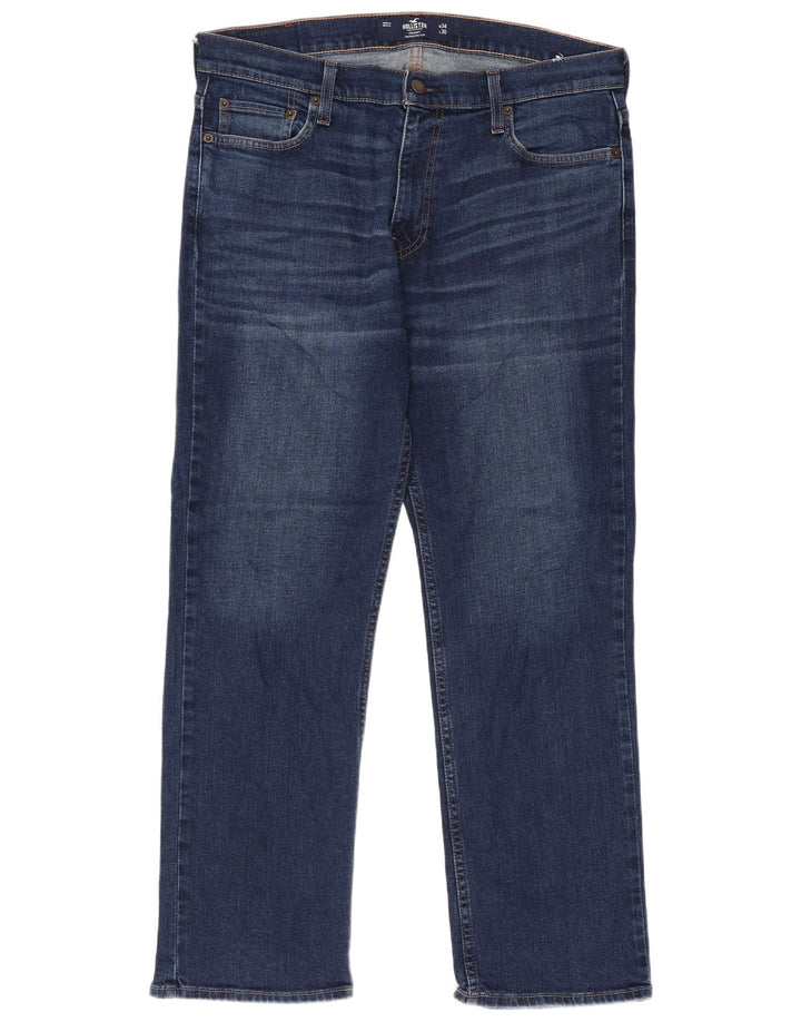 Hollister Herre Flex Straight Jeans W34 L30 Blå
