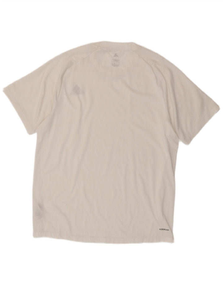 Adidas Herre Aeroready T-Shirt Top Stor Hvid Polyester