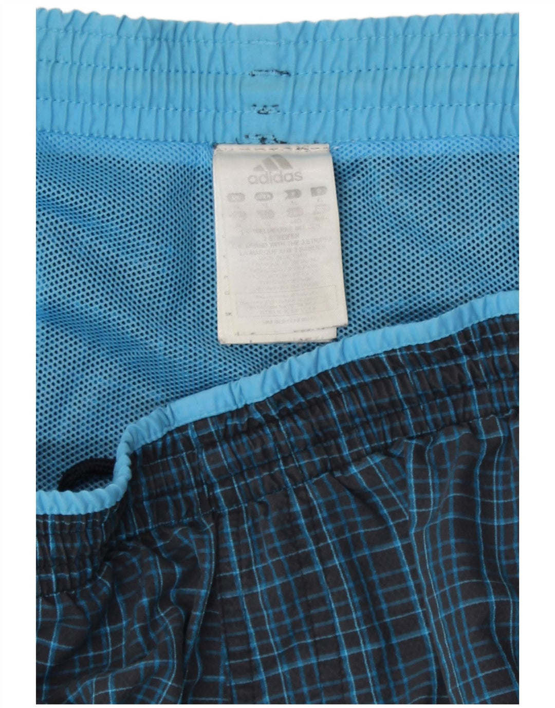 Adidas badeshorts til mænd XL marineblå ternet polyamid
