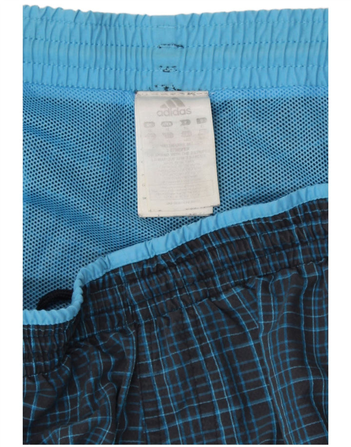 Adidas badeshorts til mænd XL marineblå ternet polyamid