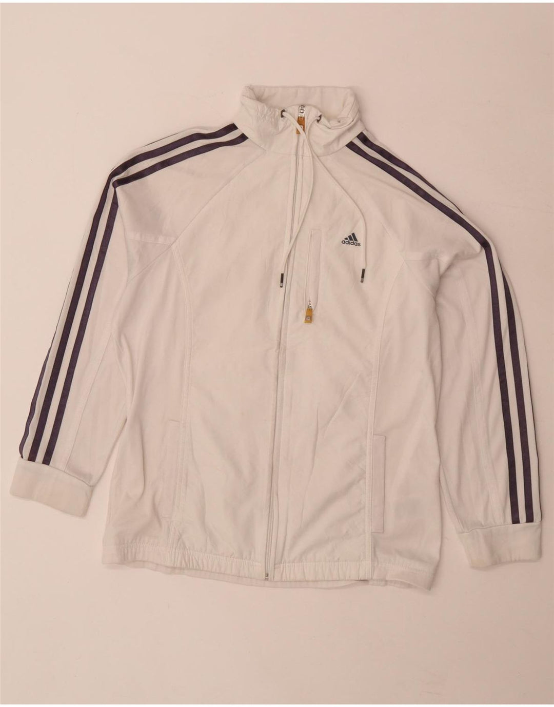Adidas Dame Climalite Træningsdragt Topjakke UK 14 Stor Hvid Polyester