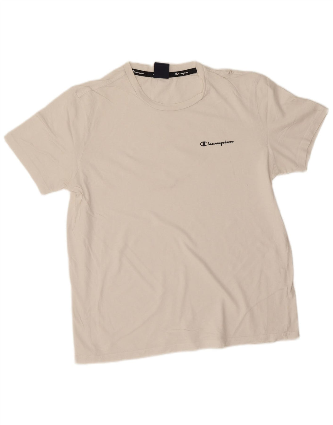 Champion Herre T-Shirt Top Medium Hvid Bomuld
