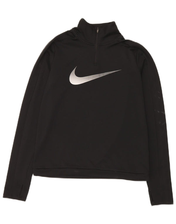 Nike Herre Dri Fit Grafisk Pullover Træningsdragt Top Small Black Sports