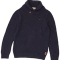 Tommy Hilfiger Herre Shawl Neck Jumper Sweater Medium Navy Blue