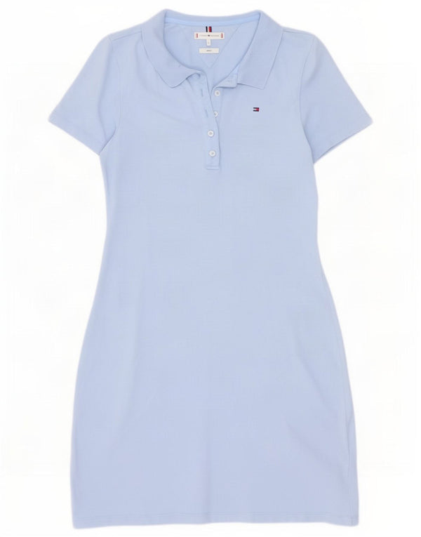 Tommy Hilfiger Dame Slim Fit Polo Dress UK 14 Large Blue Cotton