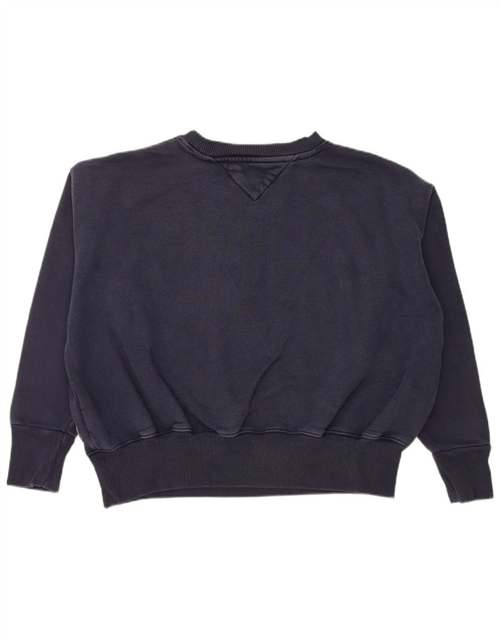 Tommy Hilfiger Dame Grafisk Sweatshirt Jumper UK 14 Medium Navy Blue