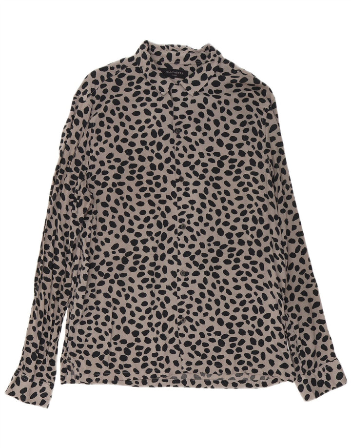 All Saints Herreskjorte Stor Grå Animal Print Viscose