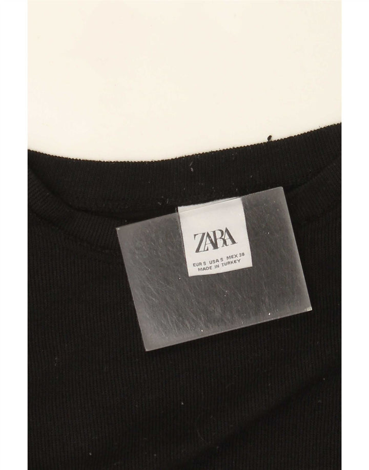 Zara Herre sweater med rund hals, lille sort