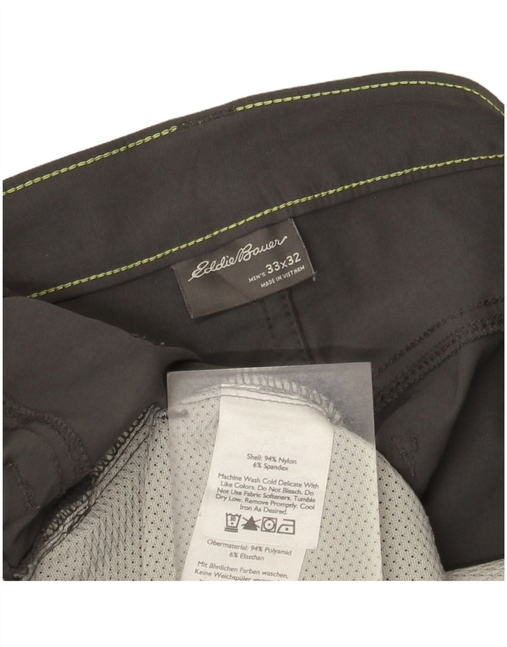 Eddie Bauer Straight Casual Bukser til mænd W33 L32 Grå Nylon