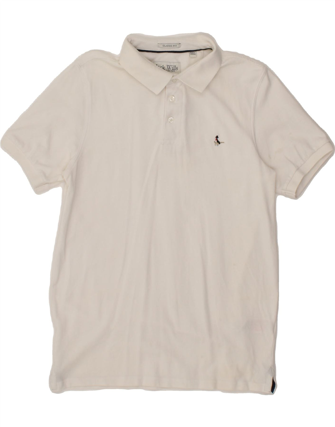 JACK WILLS Mens Classic Fit Polo Shirt Small White Cotton Vintage Jack Wills and Second-Hand Jack Wills from Messina Hembry 