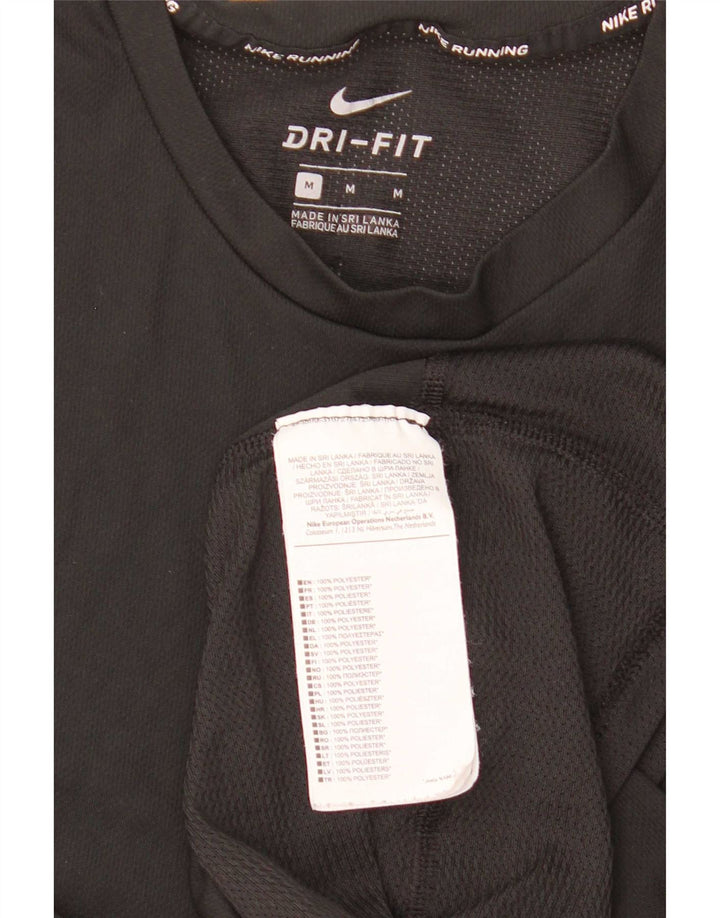 Nike Herre Dri Fit T-Shirt Top Medium Sort Polyester