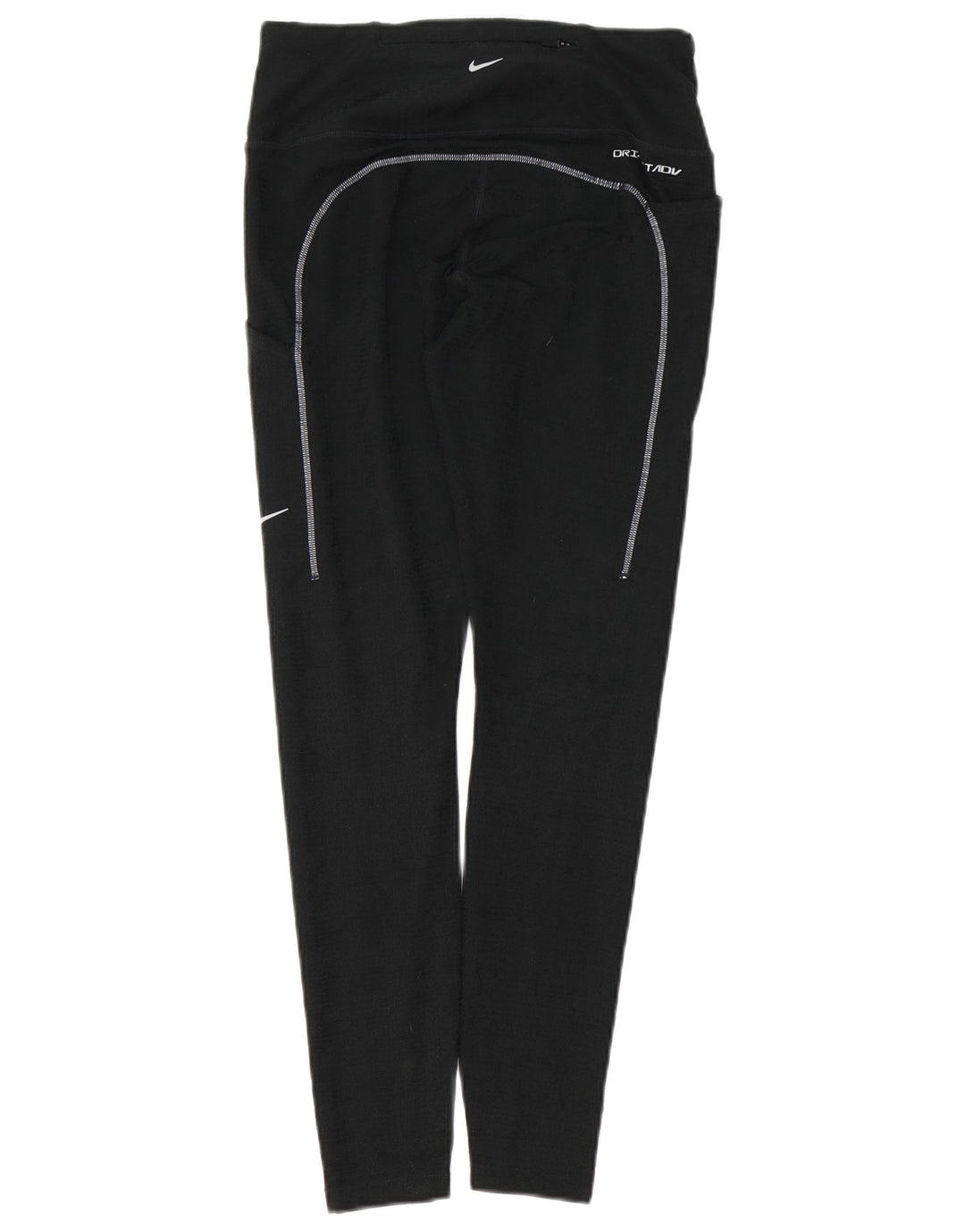 Nike Dame Dri Fit Leggings UK 14 Medium Sort Polyester