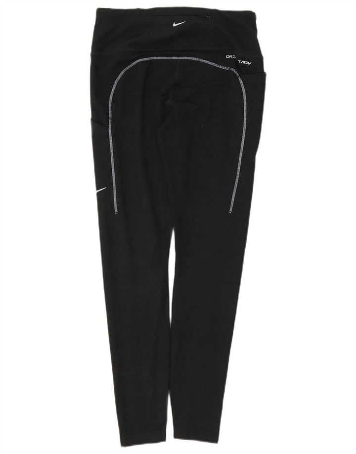 Nike Dame Dri Fit Leggings UK 14 Medium Sort Polyester