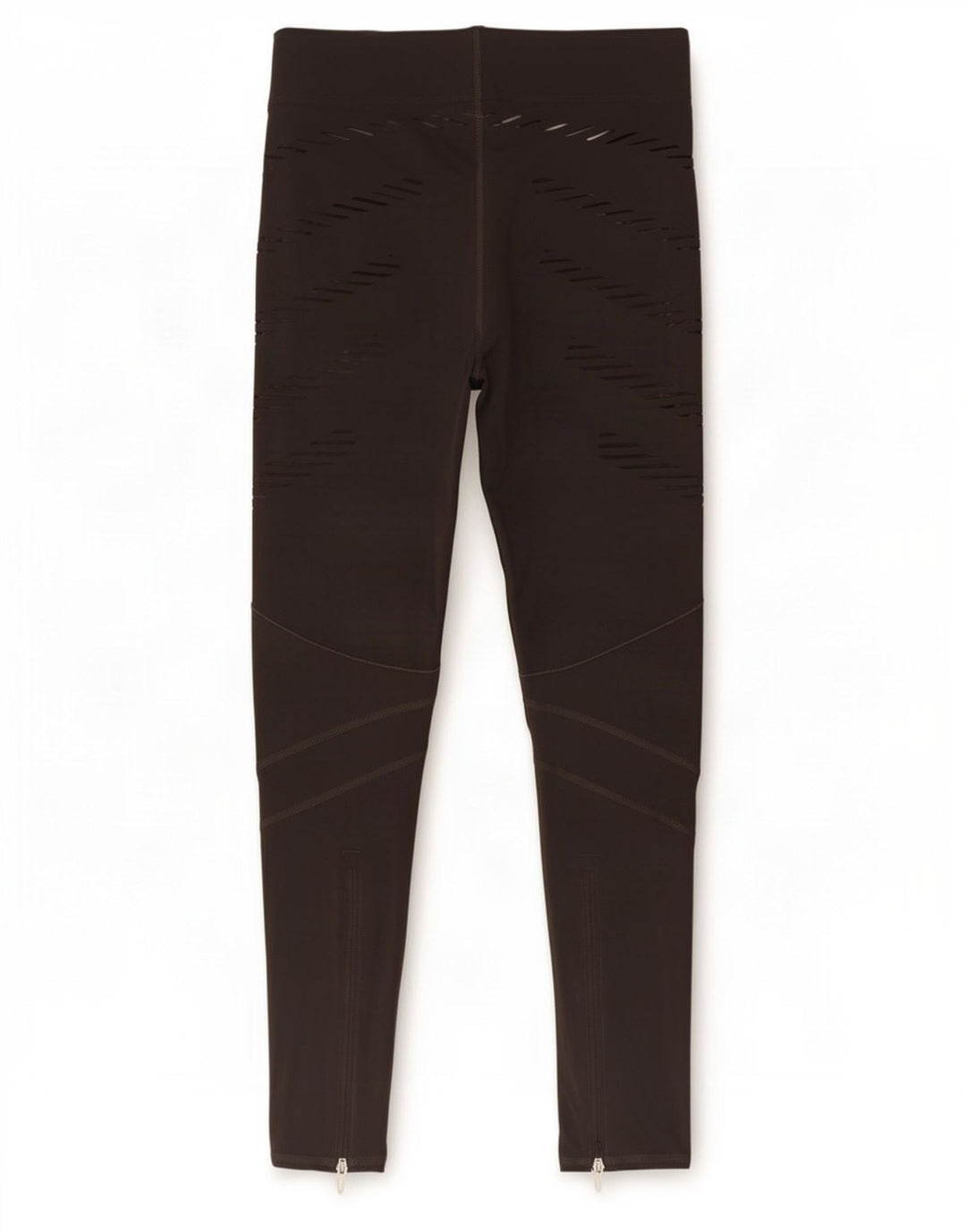 Adidas Womens Climalite Leggings UK 8/10 Small Gråstribet polyamid