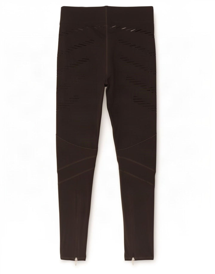 Adidas Womens Climalite Leggings UK 8/10 Small Gråstribet polyamid
