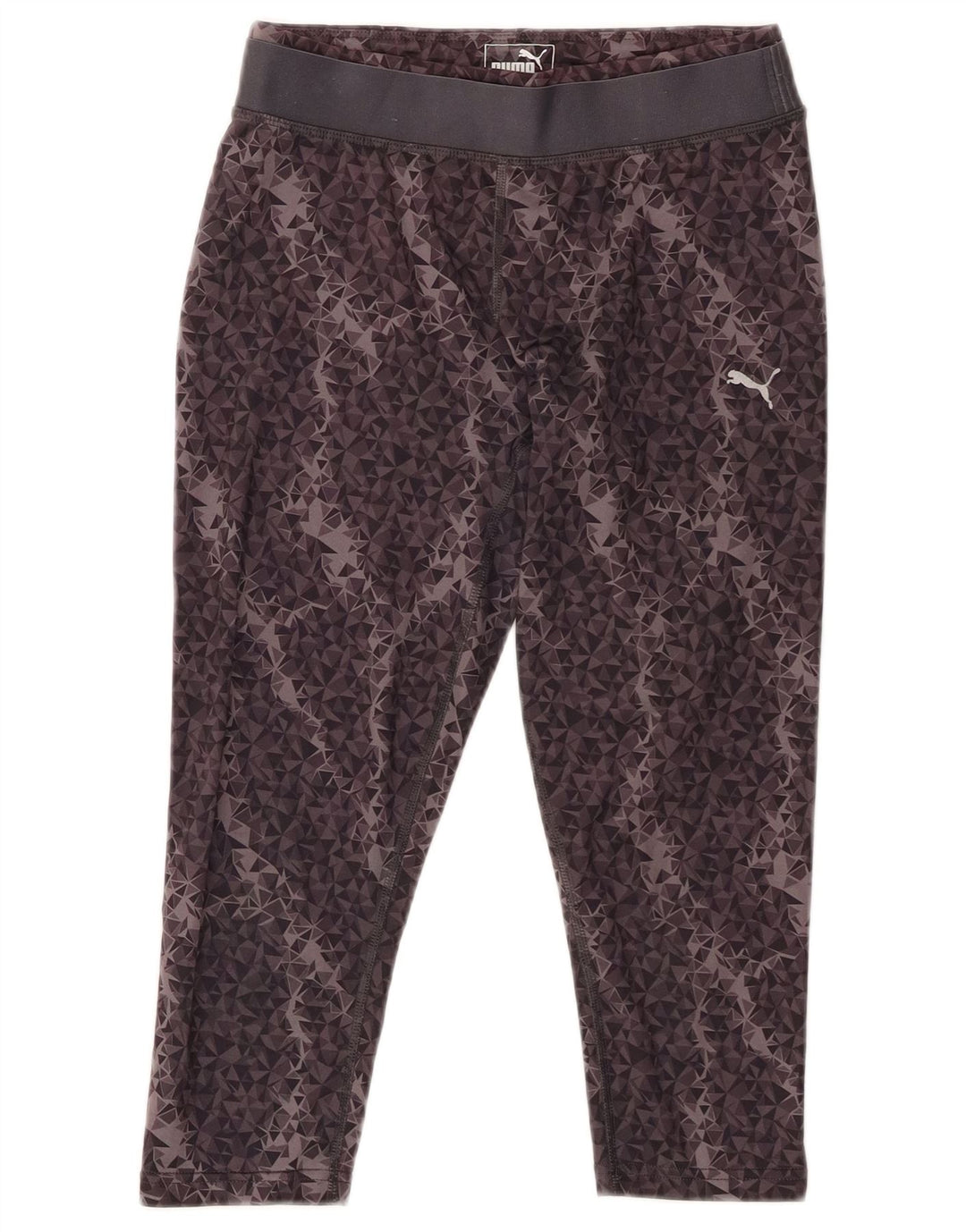 PUMA Capri Leggings til kvinder UK 10 Small Grå Geometrisk Polyester