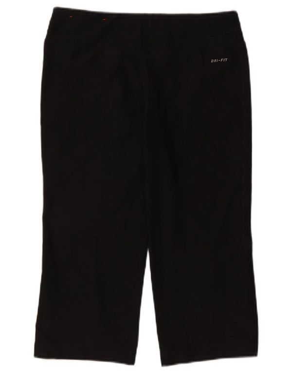 Nike Womens Dri Fit Capri Leggings UK 8/10 Small Black Polyester
