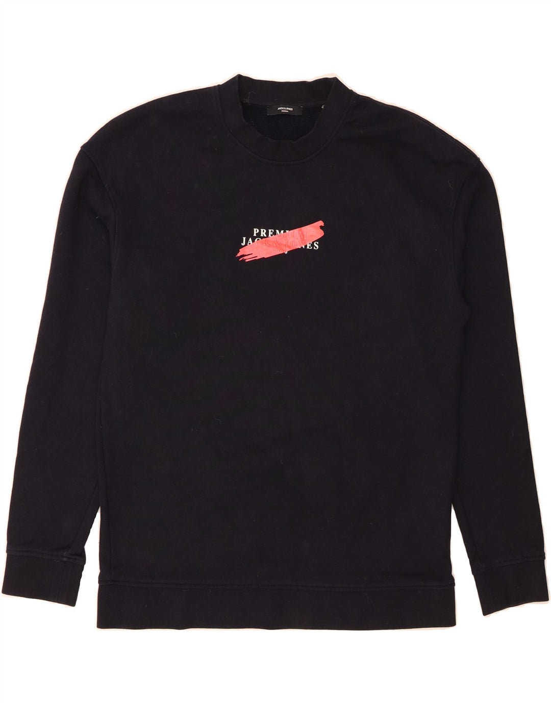 JACK & JONES Mens Graphic Sweatshirt Jumper XL Navy Blue Cotton Vintage Jack & Jones and Second-Hand Jack & Jones from Messina Hembry 