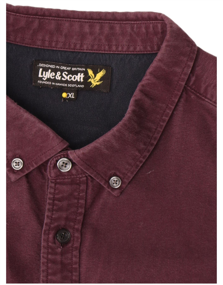 Lyle & Scott herreskjorte 2XL Bourgogne bomuld