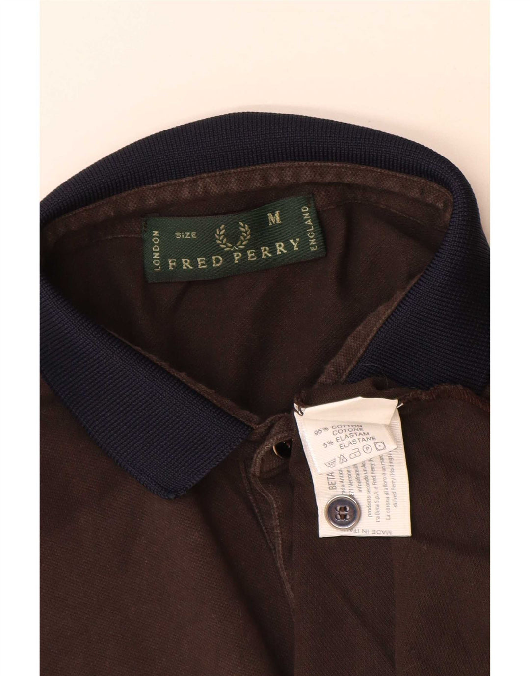 Fred Perry Langærmet Rugby Polo Shirt Medium Brun Bomuld