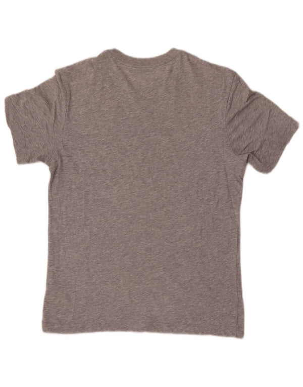 Nike Dame Dri Fit Grafisk T-Shirt Top UK 10 Small Grå Flecked Bomuld