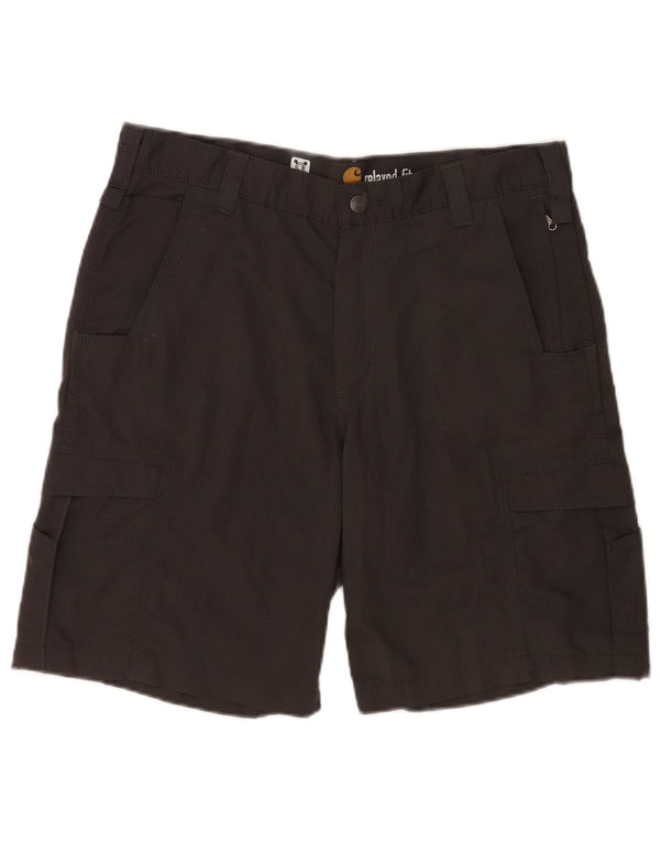 Carhartt Herre Relaxed Fit Cargo Shorts W36 Large Grå Bomuld