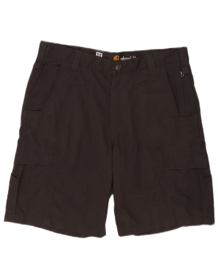 Carhartt Herre Relaxed Fit Cargo Shorts W36 Large Grå Bomuld