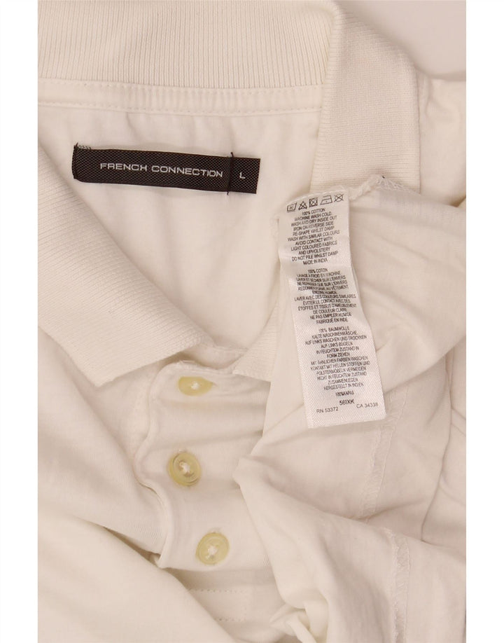 French Connection Herre poloshirt Large Off White Bomuld