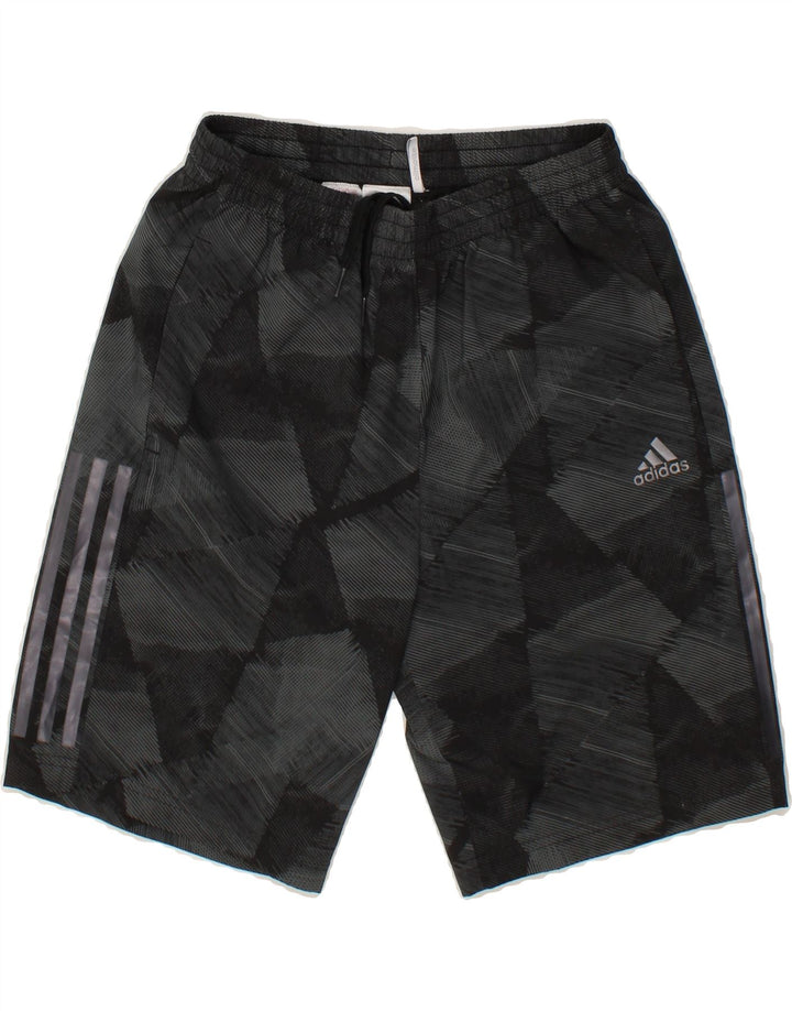 ADIDAS Boys Climalite Abstract Pattern Sport Shorts 13-14 Years  Grey Vintage Adidas and Second-Hand Adidas from Messina Hembry 