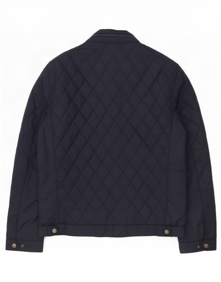 Zara Herre Hættejakke quiltet UK 40 Large Navy Blue