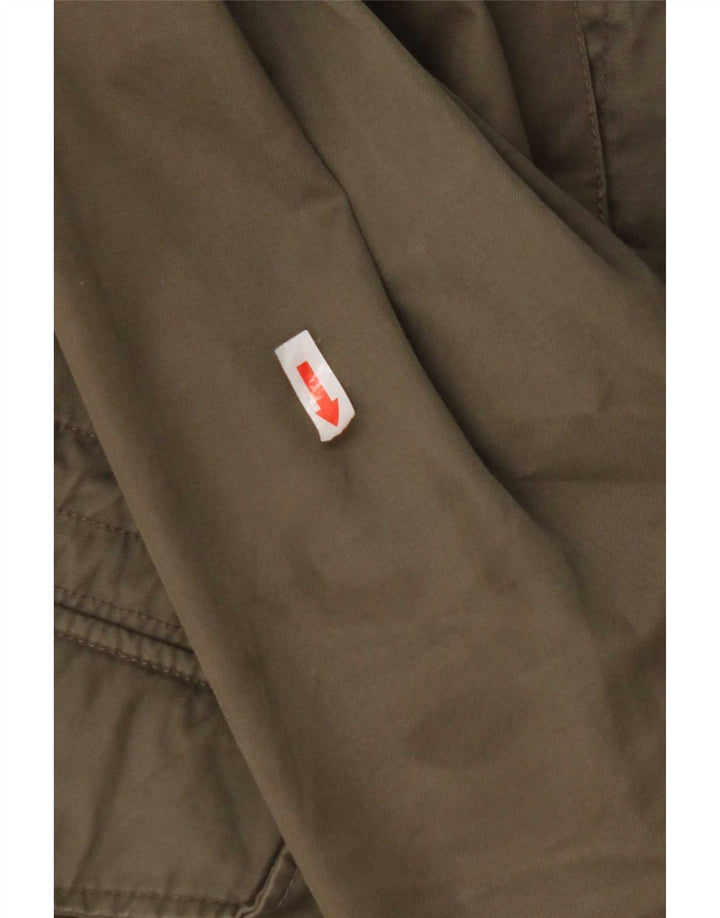 Marks & Spencer Kvinder Utility Jacket UK 44 2XL Khaki Bomuld