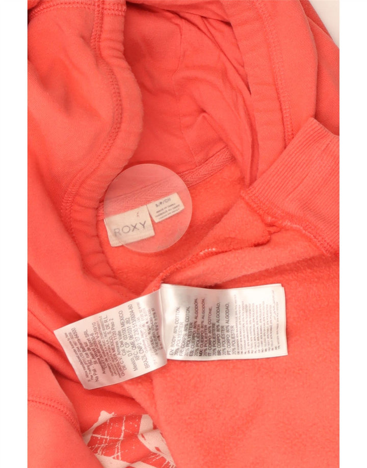 Roxy grafisk hættetrøje til kvinder DK 10 Lille rød bomuld