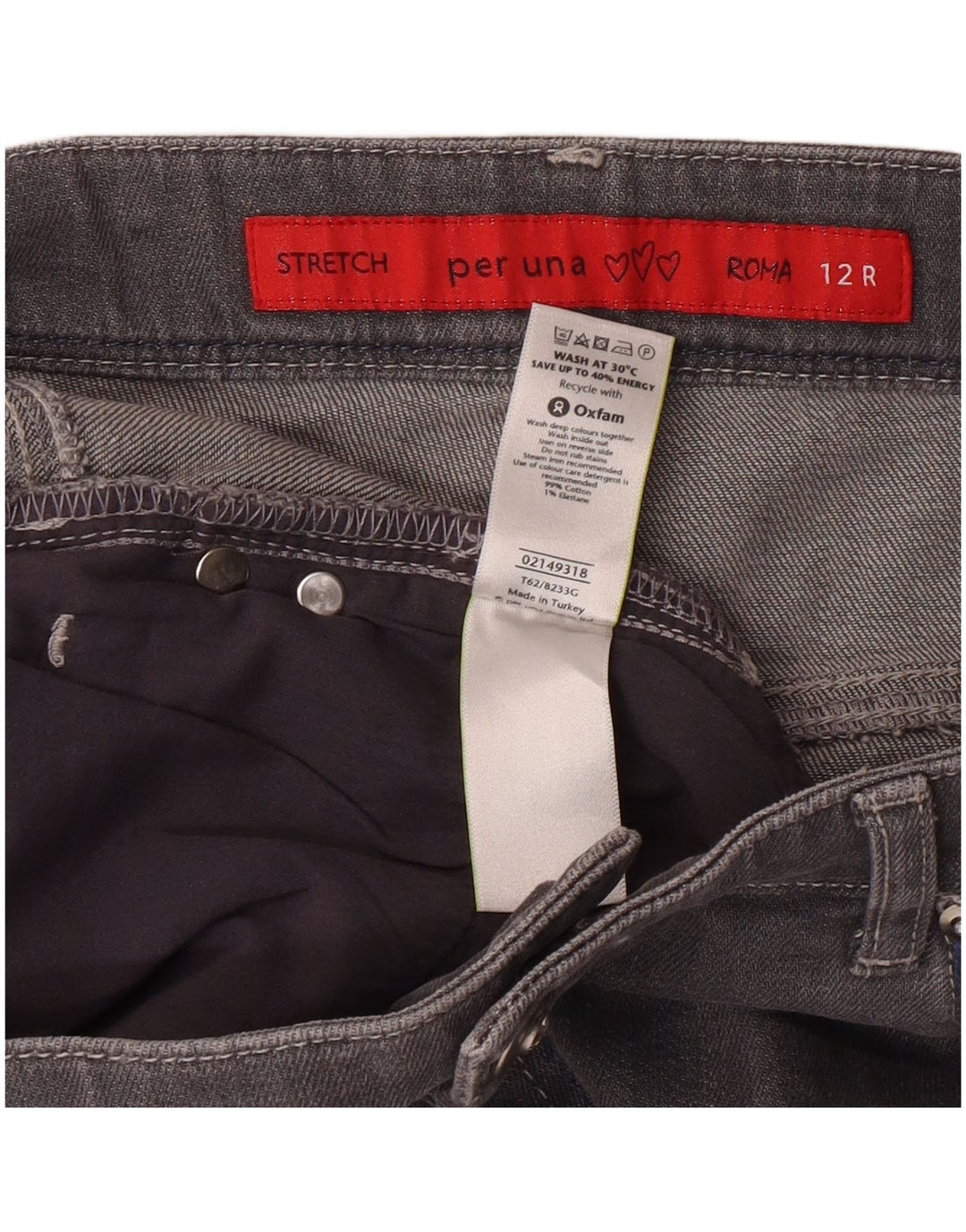 PER UNA Dame Roma Bootcut Jeans UK 12 Medium W30 L28 Grå Bomuld