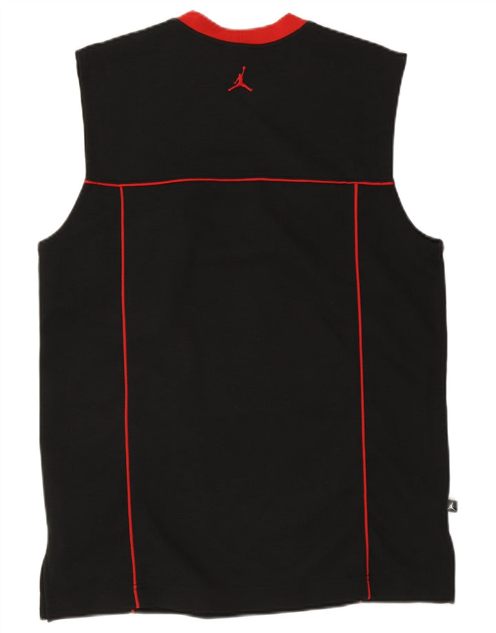 Jordan Herrevest Top UK 39/41 Medium Sort Stribet Polyester