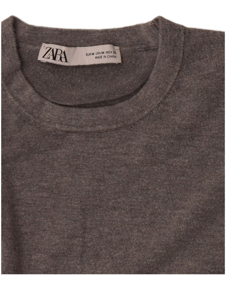 Zara Dametrøjetrøje med rund hals DK 12 Medium Grå