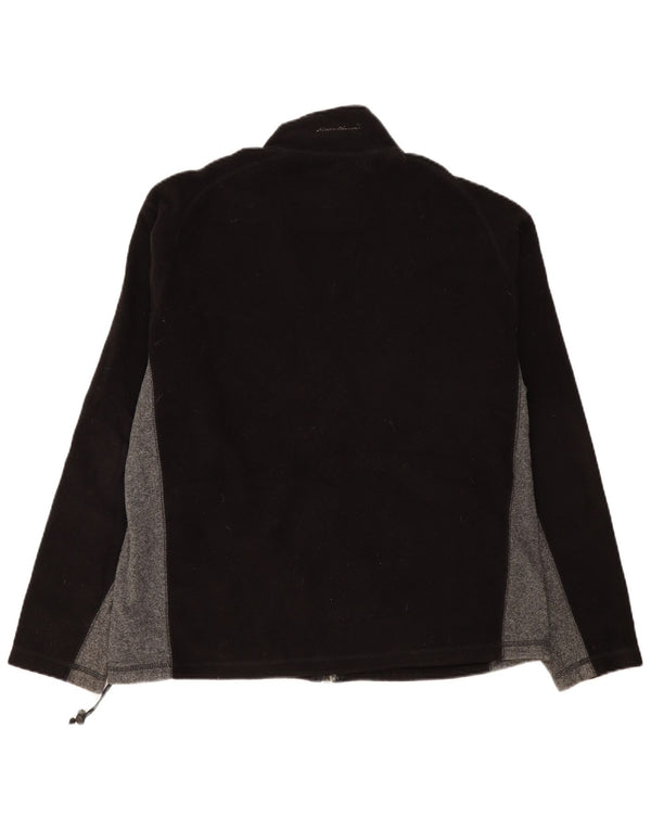 EDDIE BAUER Fleecejakke til mænd UK 40 Large Black Colourblock Polyester